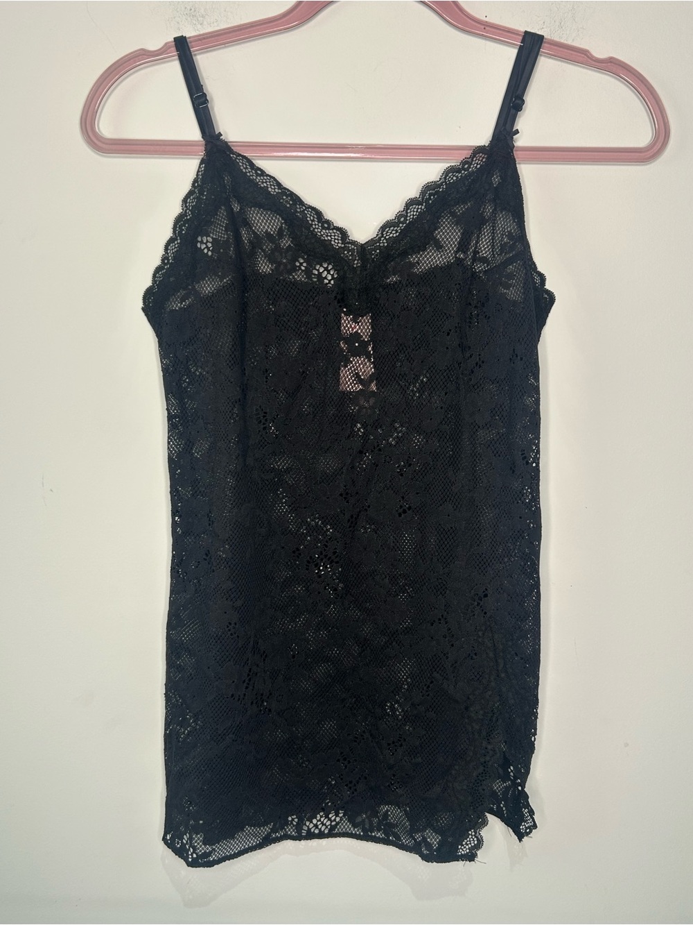 Victoria’s Secret Tease Black Lace Chemise Slip Dress Nightgown M/M NWT